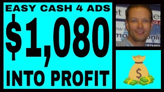 Easy Cash 4 Ads Review  1080 Into Profit  No Monthly Membership Costs [upl. by Mcquillin]