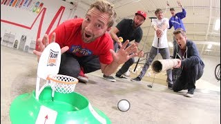 EPIC MINI GOLFBASKETBALL TRICK SHOTS [upl. by Bish218]