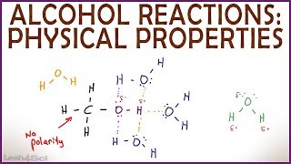 Physical Properties of Alcohol Hydrogen Bonding Solubility and Boiling Point [upl. by Ailema]