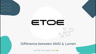 Difference between ANSI amp Lumen [upl. by Ayekal29]