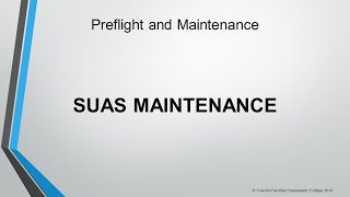 Part 107 study series  Maintenance NEW [upl. by Hirasuna]