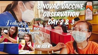 SINOVAC VACCINE OBSERVATION DAY 2 amp 3 [upl. by Ashwin]