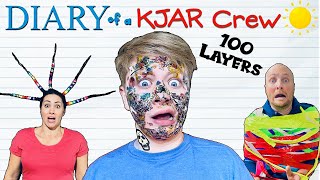 100 LAYERS Funny SIBLINGS vs PARENTS Prank War Challenge DIARY of a KJAR Crew [upl. by Akerahs10]