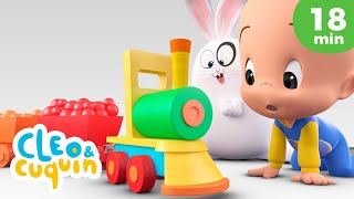 Learn the colors with Cuquins Magic Train 🚂🌈  Educational videos with Cleo and Cuquin [upl. by Atal]