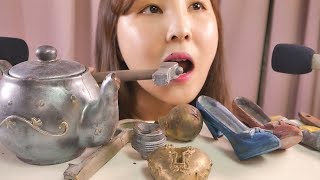 오늘의 간식 주전자 망치 물감 붓 구두 등｜ ASMR｜Eating sounds [upl. by Gronseth126]