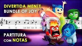 Divertida Mente  Bundle of Joy  Partitura com Notas para Flauta Doce Violino  Inside Out Theme [upl. by Aristotle]