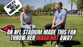 NFL Season Ticket Holder FORCED to Throw MAGA Hat in the Trash [upl. by Demaria]