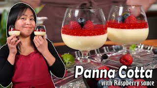 Panna Cotta with Raspberry Sauce [upl. by Aeuhsoj]