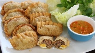 Vietnamese Crispy Dumplings Bánh gối Bánh xếp Bánh quai vạc  Helens Recipes [upl. by Weikert]