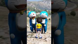 DORAEMON FALL FROM MOUNTAIN NOBITA LEFT BEHIND  gta5 shorts [upl. by Ylsew]