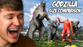 Size Comparison of GODZILLA Evolution in REAL LIFE [upl. by Lemire]