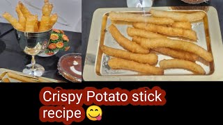 crispy Potato stick recipe with anu and jiyapotato stickPakistan street food indian street food [upl. by Betteann277]