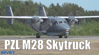 Cute Little Transport  PZL M28 Skytruck Estonian Air Force Landing And Arrival  Turku 2023 [upl. by Ahser]