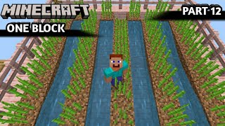 I MAKE THE SUGARCANE FARM IN MINECRAFT ONE BLOCK  MINECRAFT ONE BLOCK PART 12  MINECRAFT [upl. by Verina]