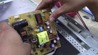 REPARACION MONITOR LCDproblema de imagen oscura [upl. by Arrakat]