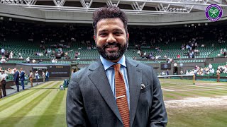 Indian cricket captain Rohit Sharma visits Wimbledon [upl. by Eiuqnimod89]