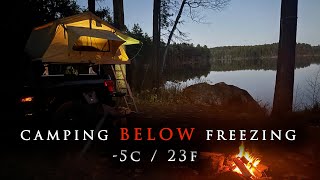 LAKEFRONT CAMPING BELOW FREEZING  PROPANE HEATER  ASMR [upl. by Giorgi855]