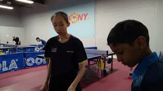 Elite TTC Goldenway Individual League  Div A  Wendy Liu 869 vs Henry Li 806  30 [upl. by Thurber]