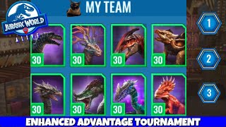 OFF META TEAM at the ENHANCED ADVANTAGE TOURNAMENT  Jurassic World Alive [upl. by Rakabuba]