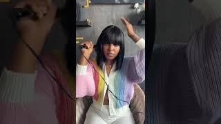 Bob Wig with Bangs wiginfluencer wigtutorial wiginstall bobwithbang bobwig bangswig straight [upl. by Garlaand]