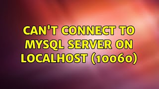 Cant connect to MySQL server on localhost 10060 4 Solutions [upl. by Leahcimaj]