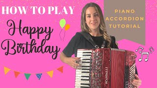 Piano Accordion Tutorial Happy Birthday [upl. by Urd]