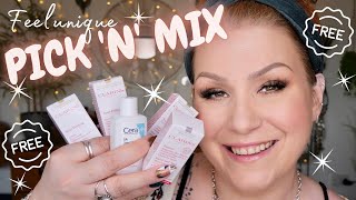 FREEBIE ALERT FEELUNIQUE APRIL 2022 PICK N MIX SAMPLES UNBOXING [upl. by Anotal]