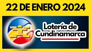 LOTERIA DE CUNDINAMARCA último sorteo del lunes 22 de enero de 2024 💫✅💰 [upl. by Meehyr]