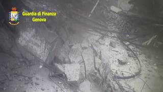 CCTV footage of Genoa Italy bridge collapse [upl. by Asserac]