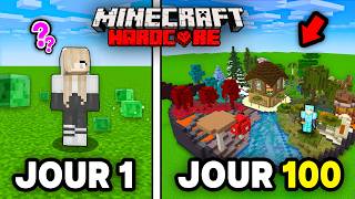 Survivre 100 JOURS en SUPERFLAT en Hardcore sur Minecraft   FILM [upl. by Llenej]