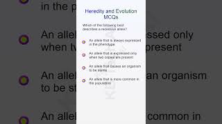 TOP 50 MCQ Heredity and Evolution Part 14 2 [upl. by Acinimod]