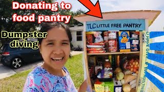 INDAY RONING DUMPSTER DIVING HAUL DONATION IN BLESSING BOX COMMUNITY PANTRY [upl. by Freddie]