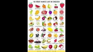 Fruits names short video kisd like subscribe 😀 [upl. by Blatman]