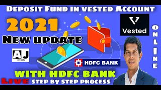 How to add fund and withdraw fund in VESTED  HDFC BANK  Vested fund transfer new update 2021 [upl. by Nicolea]