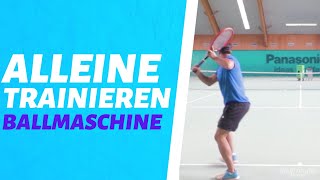 RÜCKHAND VERBESSERN mit BALLMASCHINE  MeinTennisGamede [upl. by Yard]