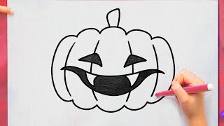 Come disegnare una Zucca di halloween [upl. by Hplodur]