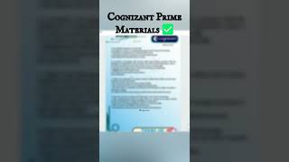 Cognizant Prime Materials 2024 😲 [upl. by Hube221]