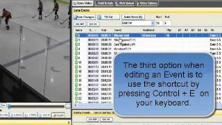 Editing Game Events  Part 1  STEVA Hockey PRO [upl. by Ttelrats949]