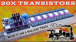 DIY Powerful Amplifier using 20 Transistors 2SC2922 amp 2SA1216  cbz project [upl. by Enelyahs]