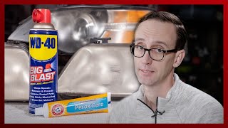 Headlight Restoration with WD40 amp Toothpaste HACKS TESTED [upl. by Lokkin]