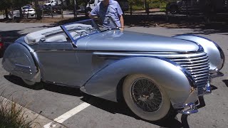 1937 Delahaye 145 Franay Cabriolet Grand Prix Racer Turned Roadster  Pebble Beach Week [upl. by Ogait]