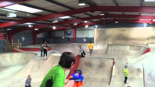 Foam Dart Thunder  Nerf War at Trangression Skate Park [upl. by Klina]