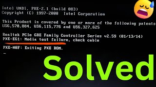 PXEE61 Media test failure check cable  PXEM0F Existing PXE ROM [upl. by Eikcaj]