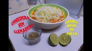 POZOLE ROJO DE POLLO [upl. by Lexine]