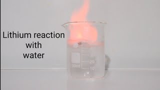 Lithium metal and water reaction [upl. by Hsirehc]