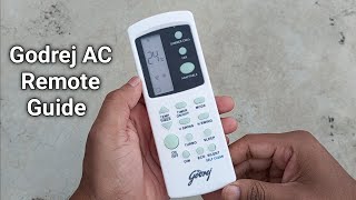 Godrej AC remote full function  How to use godrej Ac remote control [upl. by Manley140]