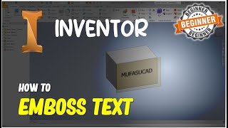 Inventor How To Emboss Text [upl. by Lumpkin]