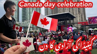 Canada Day Celebration at Celebration Square Mississauga Fire Works 🇨🇦 [upl. by Soalokcin977]