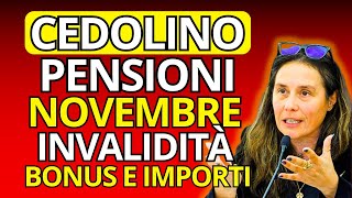 Novità Pensioni Novembre 2024 Invalidità Cedolino Bonus e Pagamenti [upl. by Syramad]