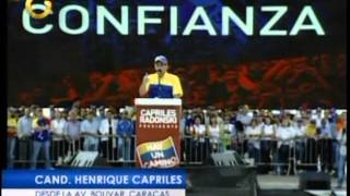 CAPRILES RADONSKY EN EL CIERRE DE CAMPAÑA EN CARACAS [upl. by Ontina]